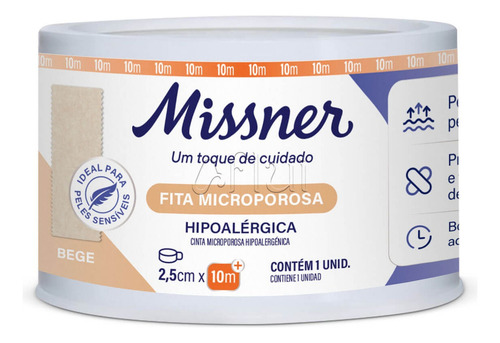 Fita Microporosa 2,5cm X 10m Micropore Bege Cirúrgica 40 Un