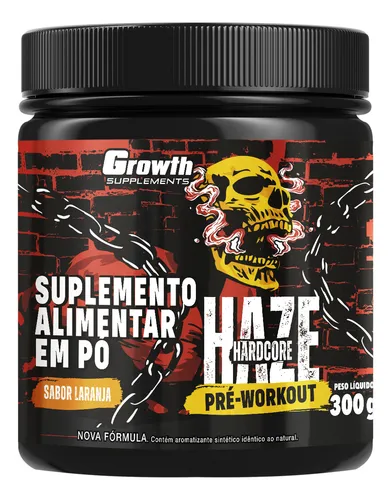 Pré-treino Haze Hardcore 300g Growth Supplements - Laranja