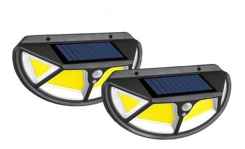 Pack 2 Foco Solar Led Exterior 122 Led Sensor De Movimiento