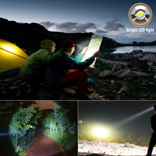 Linterna Frontal Led Recargable Impermeable Para Acampar
