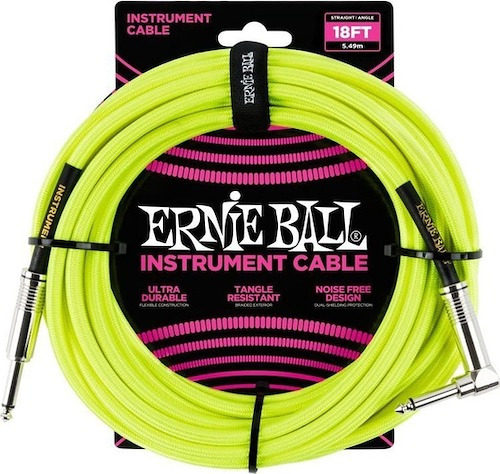 Cable Guitarra Bajo 5,50m Plug Angular Ernie Ball P06085