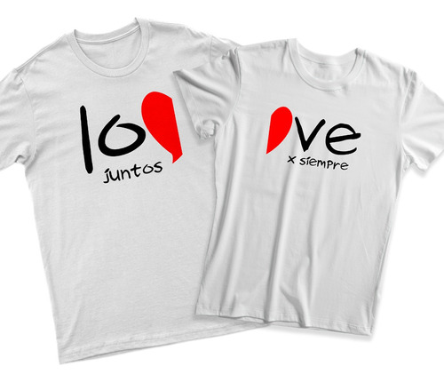 Playera Corazón Love Para Novios Parejas Dúo #26