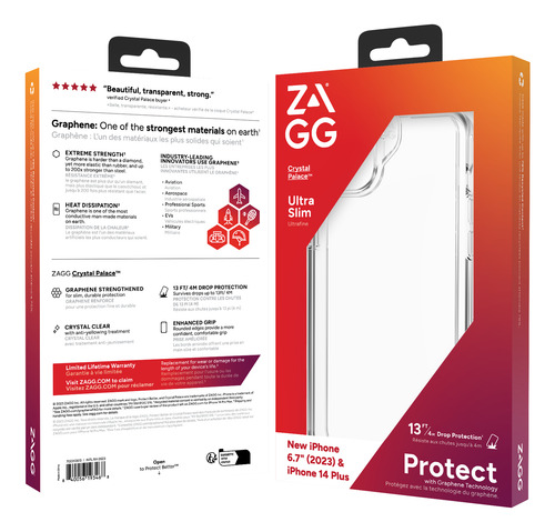 Funda Para Iphone 15 Plus Y 14 Plus Zagg Transparente