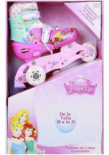 Patines De Linea Ajustables Para Niña Disney Princesas