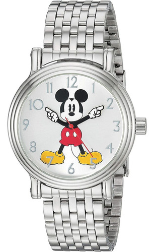 Reloj Mujer Disney Wds000684 Cuarzo Pulso Plateado Just Watc