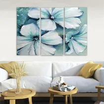 Comprar Set Cuadros Tripticos Modernos 60x90 Abstracto Madera M1