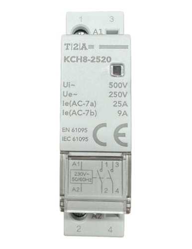 Contator Modular De Potencia 25a Bob. 220vca Ac1 2 Polos Na
