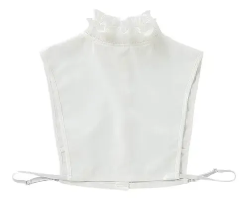 Disfraz isabelino de cuello falso, Jabot colonial en capas con volantes, corbata desmontable, accesorios de cosplay para mujer, Jabot con volantes para mujer
