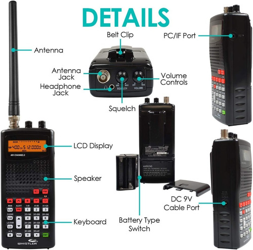 Imagen 2 de 9 de Scanner Whistler Ws1010wa | Análogo | Multi Banda | Heredia