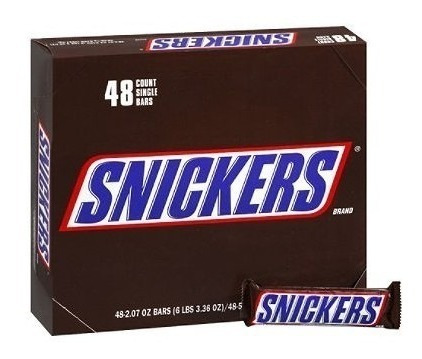 Snickers Barra 52 Gr X 48 Uds - Kg a $2