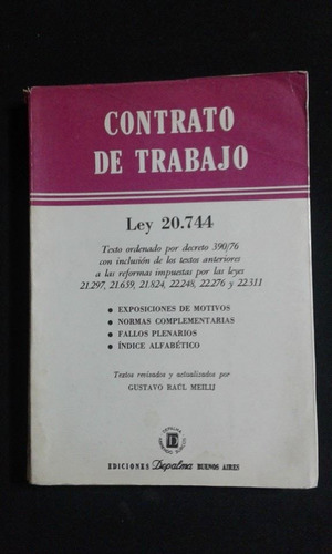 Contrato De Trabajo Ley 20.774