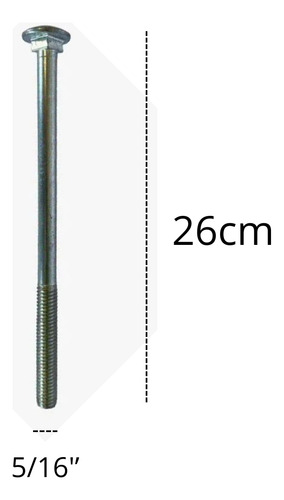 20un Parafuso Frances 5/16x10'' (26cm) Com Porca - Ciser