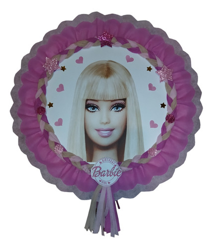 Piñata Barbie.infantiles De33cm Diámetro. Allegracotillones 