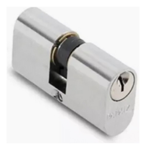 Cilindro Miolo Papaiz C200 Latão Cromado 7cm Com 2 Chaves Cor Prateado