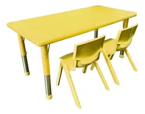 Comprar Mesa Graduable Para Niños Y 2 Sillas Amarillo
