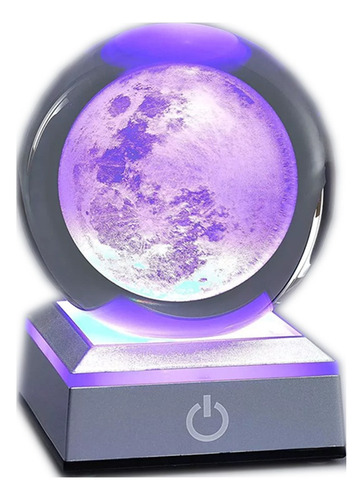 Yougifts Bola De Cristal 3d Luna Con Led Colorido