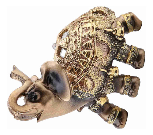 Escultura De Elefante Dorado De Lucky Feng Shui, Riqueza