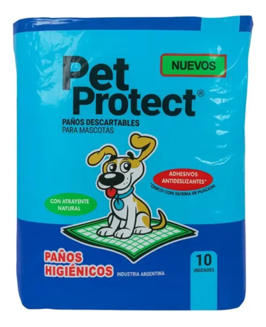 Paños De Entrenamiento Para Mascotas Pet Protect 70x50 Cm 10 Unidades