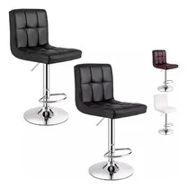 Comprar Set 2 Bancos Altos Cocina Barra Desayunador Bar Ajustable