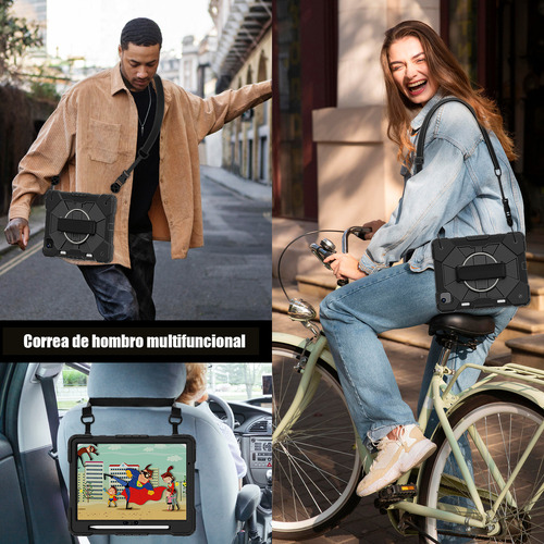 Funda Para iPad 9 8 7 Gen. 10.2 Correas Hombro Uso Rudo