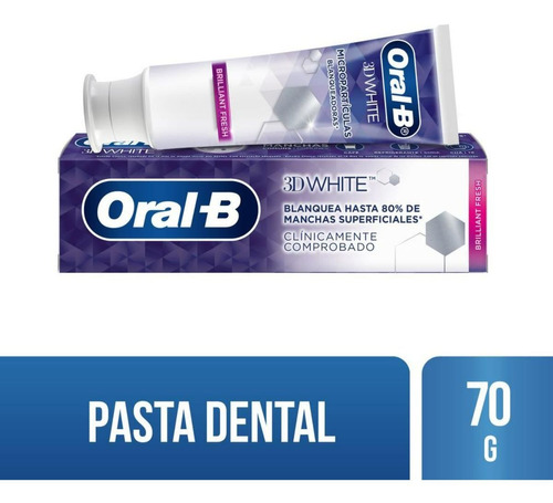 Pasta Dental Oral-b 3d White Brilliant Fresh 70 Grs