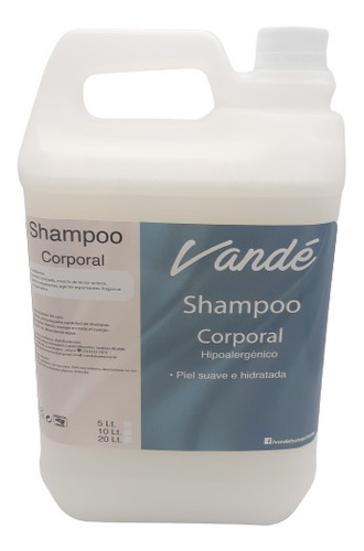 Shampoo Corporal Hidratante Y Suavizante 20 Lts