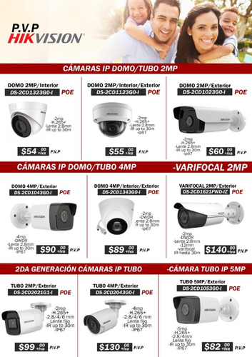 Imagen 1 de 9 de Camara Ip Hikvision Para Exterior Tubo O Domo Poe 2mp Hd