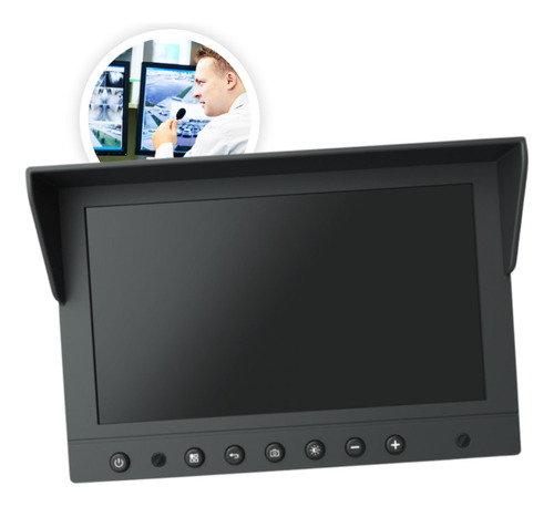 Monitor Lcd 7'' Para Dvrs Moviles Cámaras Seguridad Dahua