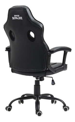 Cadeira Gamer Ninja Kaeru, Preto Material Do Estofamento Couro Pu E Pvc