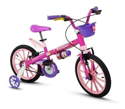 Bicicleta Infantil Nathor Aro16 Menina Candy De 5 A 8 Anos