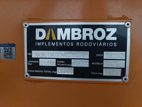 Carreta Carrega Tudo Prancha 3 Eixos Dambroz Rebaixada