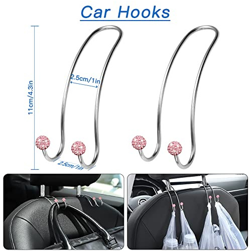 Set De Accesorios Brillantes Automóvil Mujeres, Gancho...