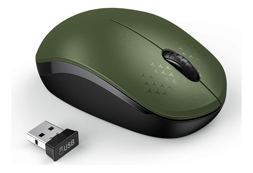 Mouse Seenda Inalambrico Usb Verde Negro