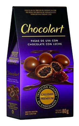 Chocolart Pasas Uva Chocolate C/leche  Barata La Golosineria