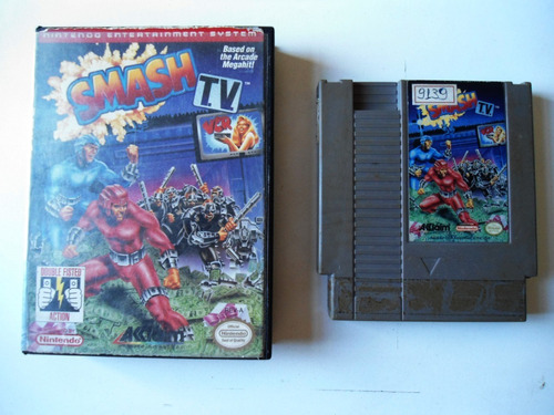 Cartucho Nes Smash Tv Capa E Estojo Original Turbo Game