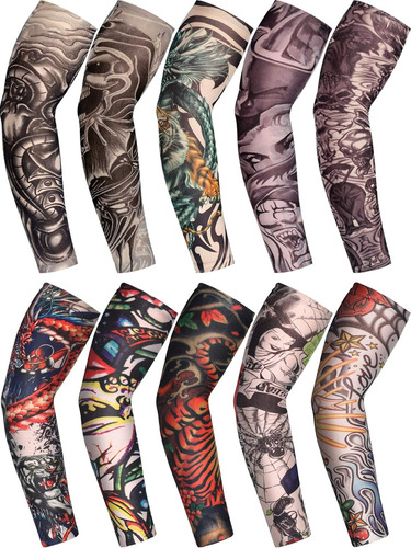 20 Pcs Men's Cooling Arm Sleeves Long Fingerless Arm Cover A