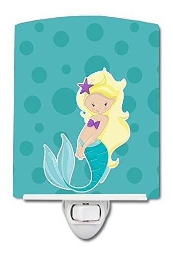 Caroline.s Treasures Beach Mermaid Ceramic Night Light, Cabe