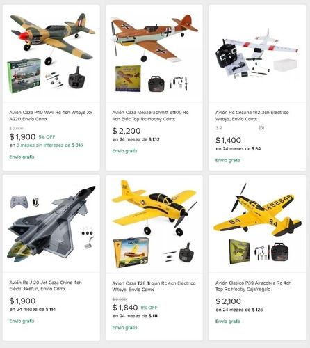Avión Clasico P39 Airacobra Rc 4ch Top Rc Hobby Caja/regalo