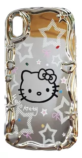 Case Funda Protector Hello Kitty Star Plateado iPhone XR