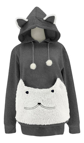 Sudadera Con Capucha Para Mascotas Sudadera Informal M Gris