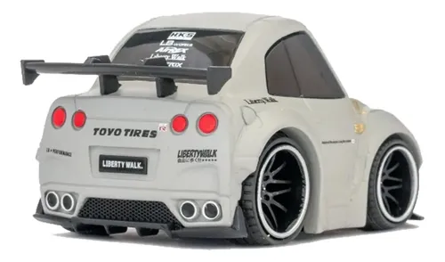 Mini Gt Qube Nissan Gtr R35 Lb Works Type 1 #002 1/64 Cinza