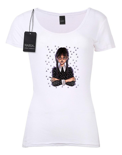 Remera Dama Locos Adams Dibujo Art Logo - Psla10