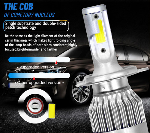9007 881 Kit Faros Led Luz Alta/baja Para Ford Escort 98-03