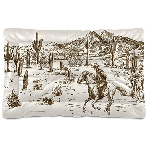 Qilmy Western Desert Cowboy - Cama Para Perro Y Gato, Colchó