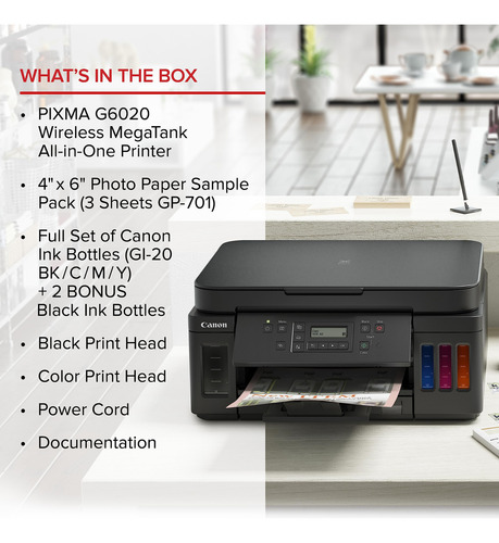 Impressora Canon Pixma G6020 All-in-one Supertank Wireless