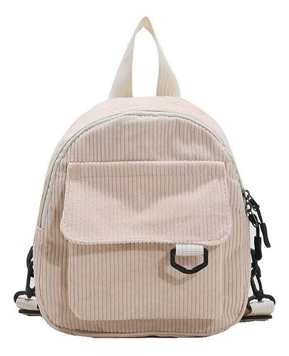 Y Mochila Mini De Pana Vintage De Color Sólido Para Mujer