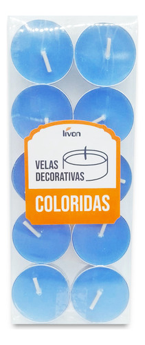 Velas Para Rechô Colorida Calor Relaxante Azul 10 Un