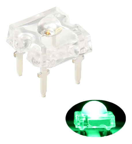 50 X Led 3mm Piraña 80 Grados Ultra Brillante Verde