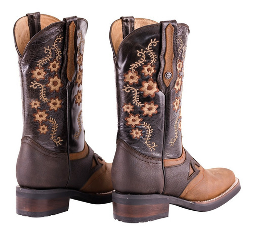 Imagen 3 de 6 de Bota Vaquera Rodeo Para Dama (antifaz) Horsag 100% Piel Original