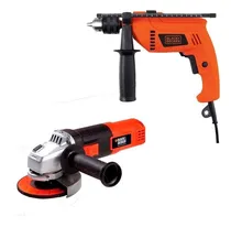 Comprar Taladro Percutor 650w Hd650 + Amoladora 820w Black + Decker